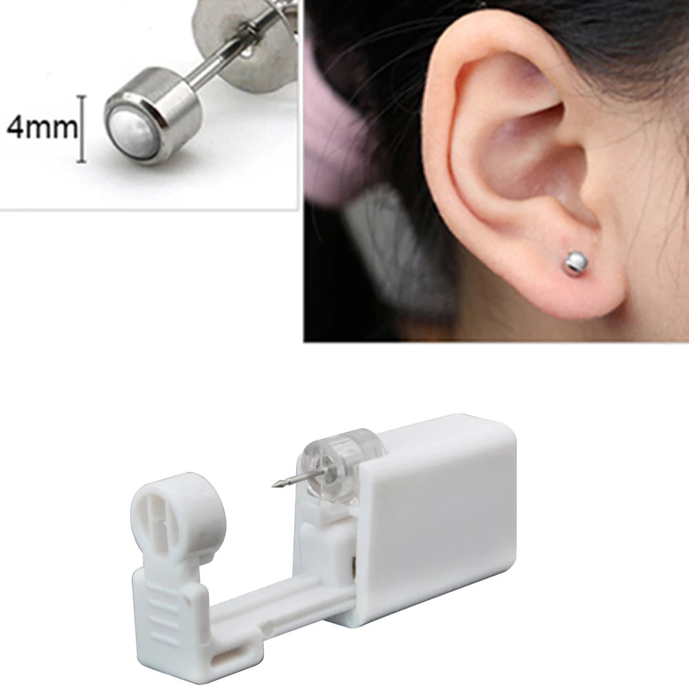 1/2/4 Ear piercing apparatus painless spot piercing with disposable needle, tool - Sweet Fashion Love